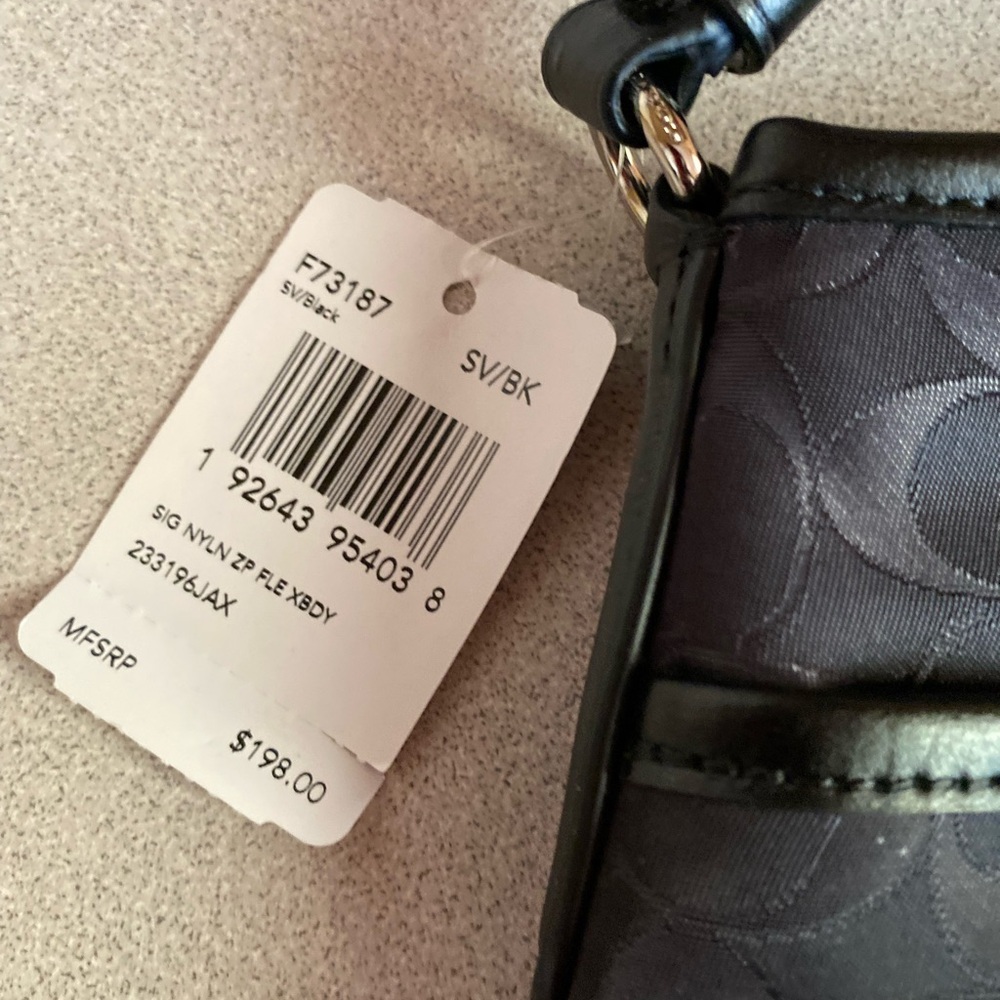 Coach Signature Nylon Zip File Crossbody Bag - Picture 4 of 5